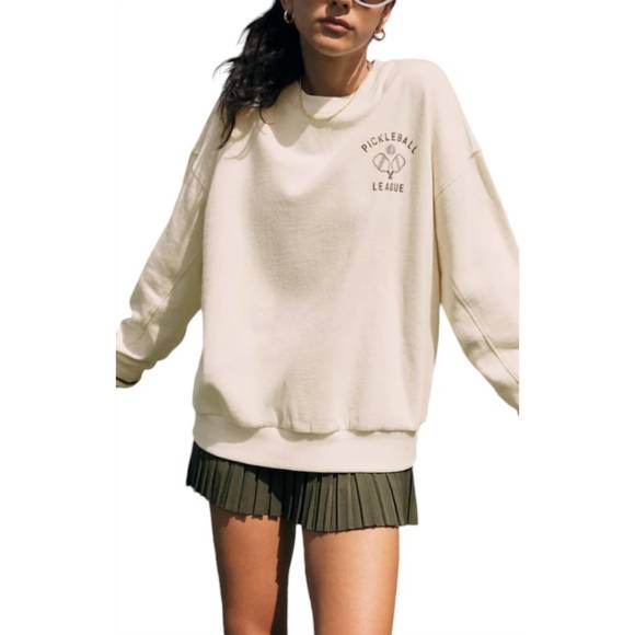 NEW Z SUPPLY pickleball sweatshirt in sandstone - Picture 2 of 4